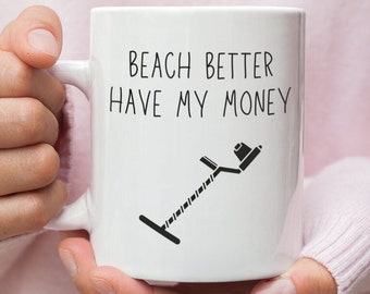 Becher für die Metallsucherei – Das perfekte Geschenk für Sondengänger und Schatzsucher – Sandschaufel – Tasche – Pinpointer – Grabwerkzeug – Fundbeutel – Geschenk