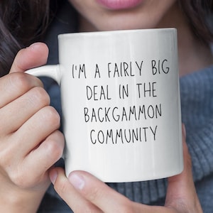 Backgammon Mug, Funny Player Gift, Board Game Lover, Tournament Champion, Game Night Humor