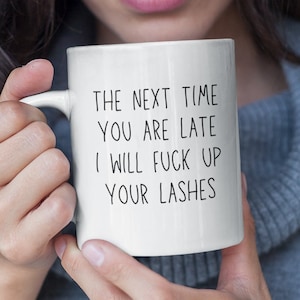 Taza divertida de técnico en pestañas - Salón de uñas - Regalo de técnico en pestañas - Regalo de graduación de técnico en pestañas