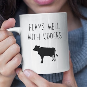 Farming Mug - Dairy Farmer - Cattle Rancher - Mug - Gift - Funny - Cattle Ranch Sign - Dairy Farm - Ranch - Farming Shirt - Farming Decal