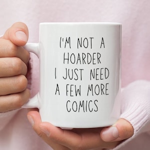 Comic Sammler - Comic Buch Aufbewahrung - Comic Buch Display - Geschenk - Comic Buch Vintage - Comic Buch Becher - Comic Buch Lot - Lustige Tasse