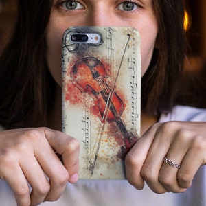 Violin iPhone Case - Music Phone Case - Phone Case - iPhone 14 - Violin - Violin Gift - Violin Necklace - Samsung - iPhone 13 Pro Max - Gift