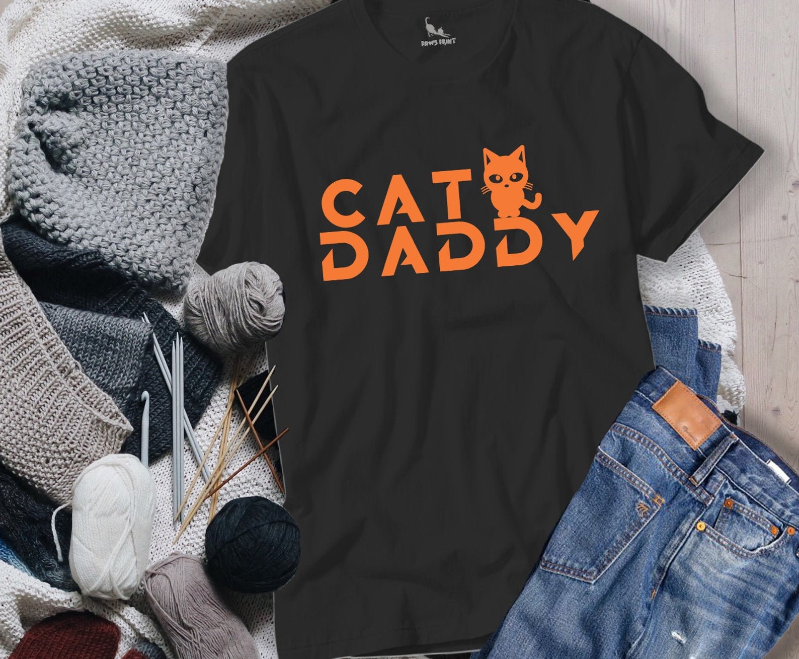 Cat Daddy Cat Shirt For Him Fathers Day Camisa Gift Etsy