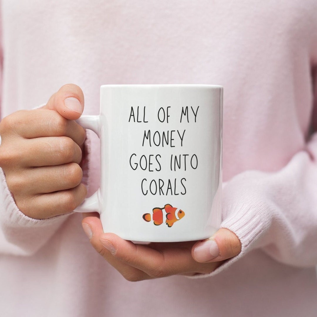 Live Coral Reef Tank Mug Gift for Saltwater Aquarium Enthusiasts Aquarium Decor Marine Life Gift