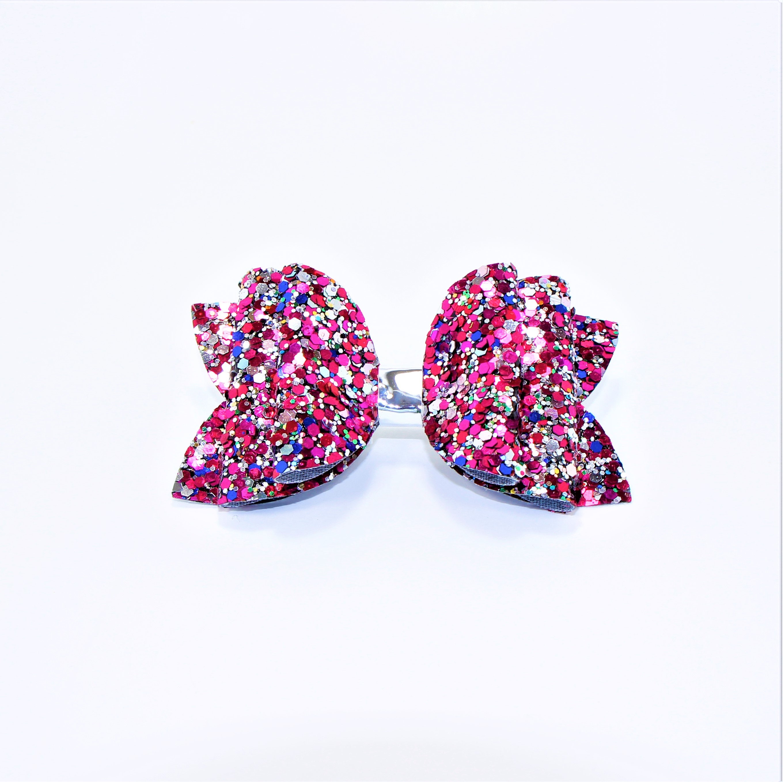 Glitter hair bow Baby headband bows Bright pink toddler hair | Etsy