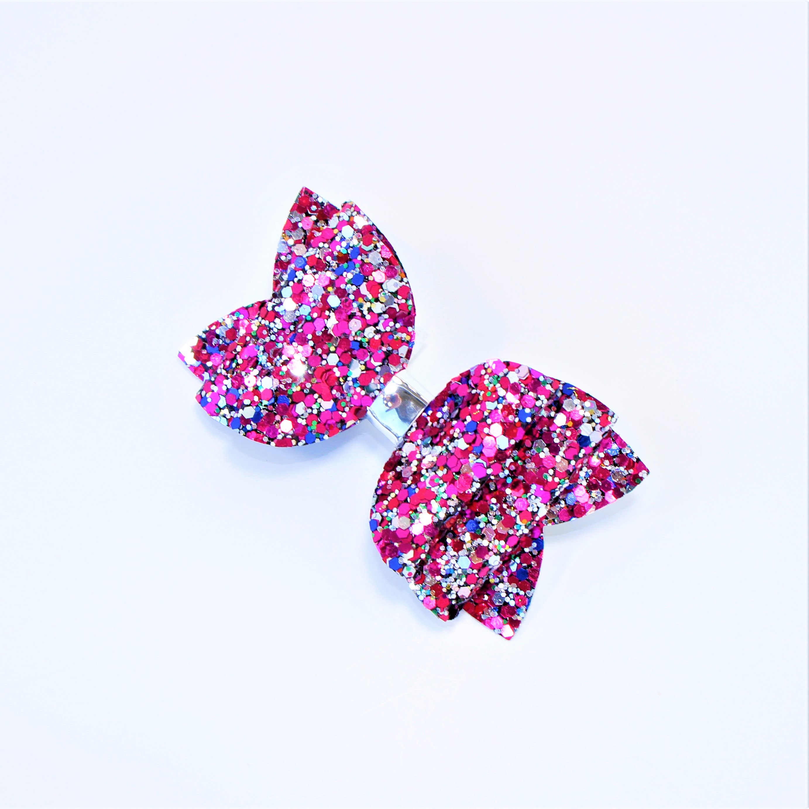 Glitter hair bow Baby headband bows Bright pink toddler hair Etsy