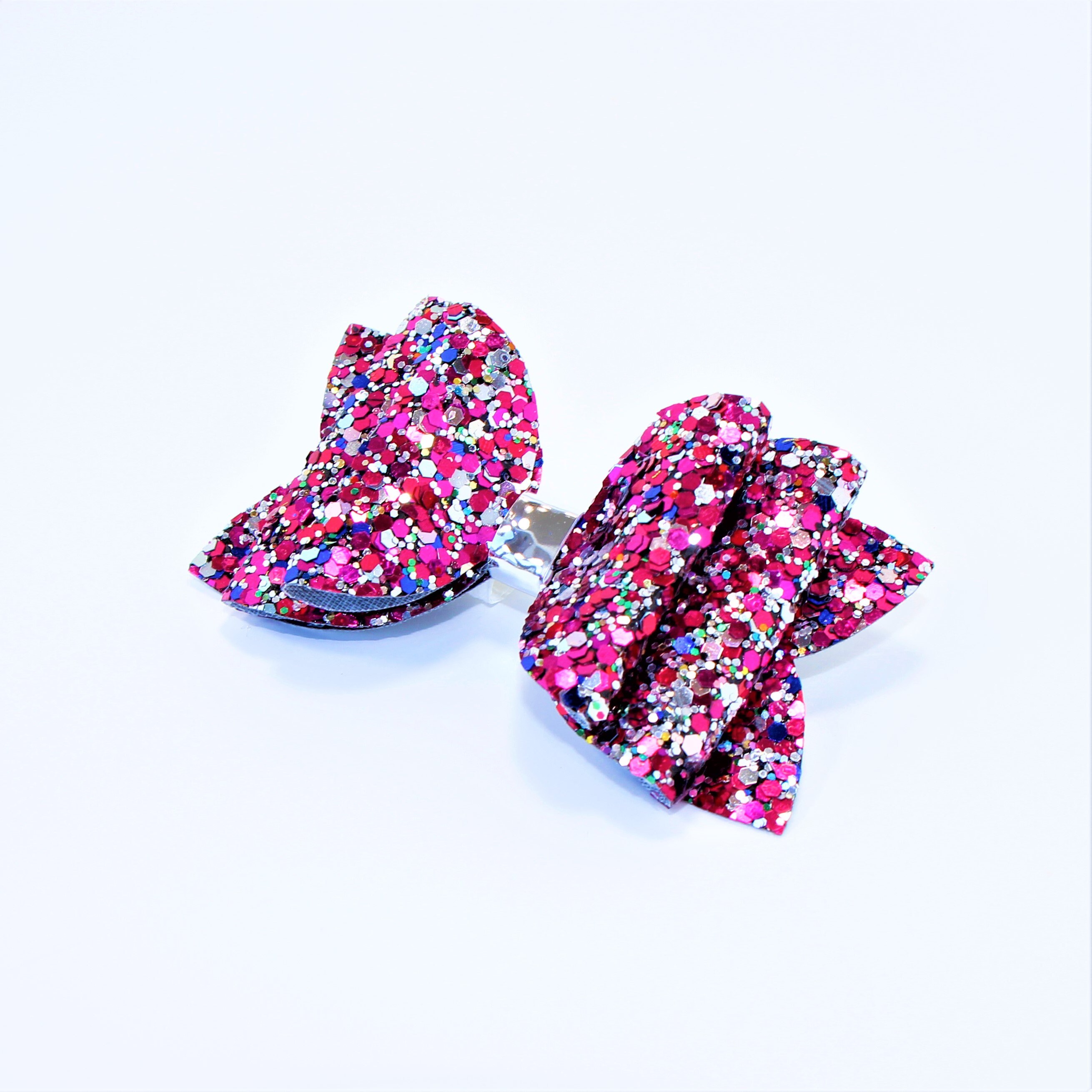 Glitter hair bow Baby headband bows Bright pink toddler hair Etsy