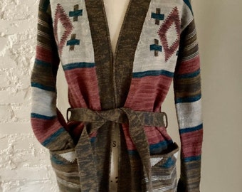 70’s Southwestern Wrap Cardigan