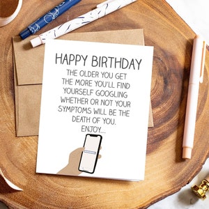 Carte d'anniversaire drôle | Vieillir | Anniversaire d'un ami | Adolescente | Anniversaire d'anxiété