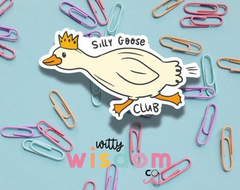 Queen of the Silly Goose Club vinyl sticker