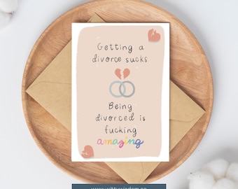 Funny Divorce Greeting Card | Blank Inside