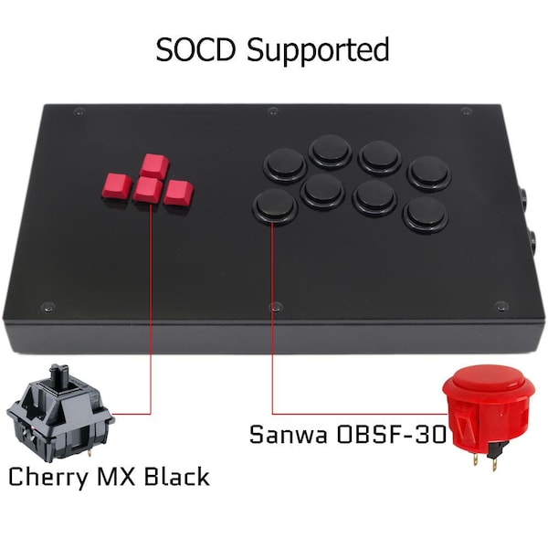 RAC-J800K Keyboard Buttons Arcade Joystick Fight Stick For PS4/PS3/PC All Button Fightstick
