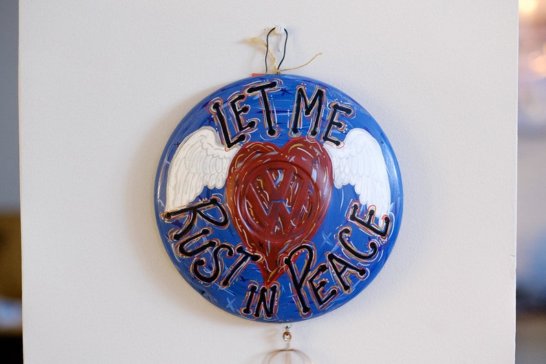 Authentic Hand Painted VW Hubcaps Volkswagen Artwork Etsy