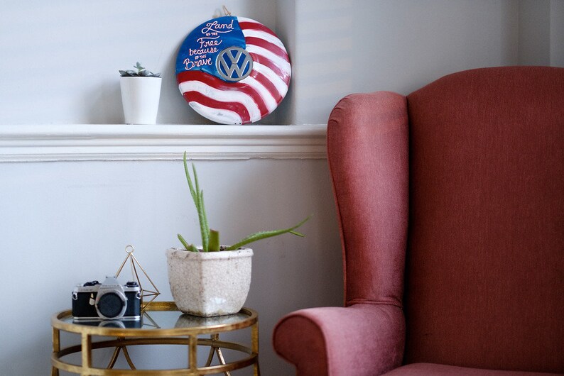 Authentic Hand Painted VW Hubcaps Volkswagen Artwork Etsy