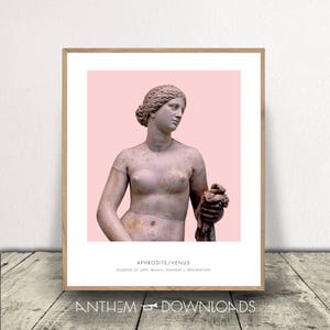 Impresión artística de Afrodita - Arte de pared de mitología griega - Impresión de busto de estatua de Afrodita - Decoración moderna del hogar - Póster para el aula - ¡Imprimible!