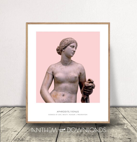 Aphrodite Art Print - Greek Mythology Wall Art - Aphrodite Statue Bust Print - Modern Home Decor - Classroom Poster - Printable!