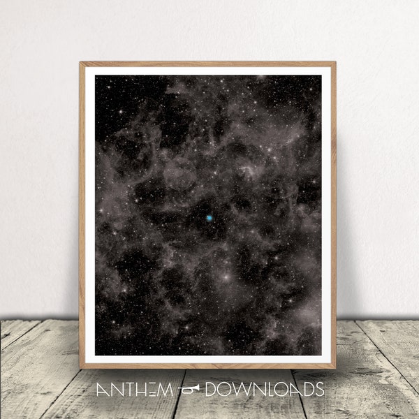 Pale Blue Dot Art Print - Cosmos Print - Celestial Wall Art - Outer Space Decor - Science Classroom Poster - Instant Download!