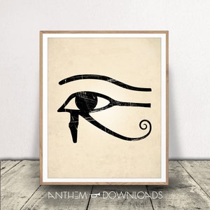 Eye of Horus Print - Egyptian Art - Horus Eye Poster - Digital Download - Print At Home!