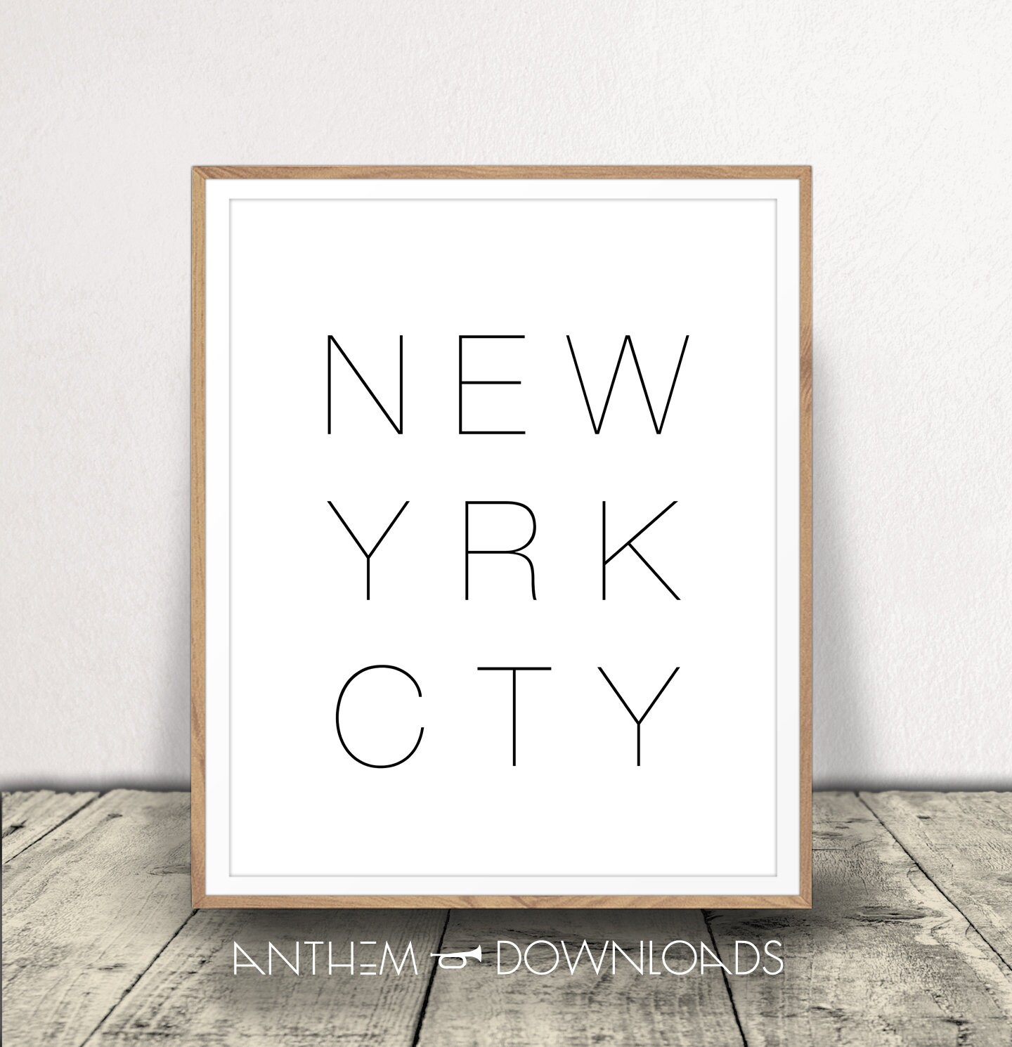 New York City Art Print - Black and White - NYC Printable