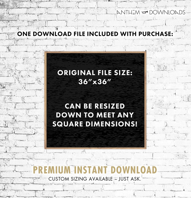 36"x36" Downloadable Jpeg File