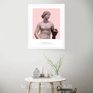 Aphrodite Art Print - Greek Mythology Wall Art - Aphrodite Statue Bust Print - Modern Home Decor - Classroom Poster - Printable! image 3