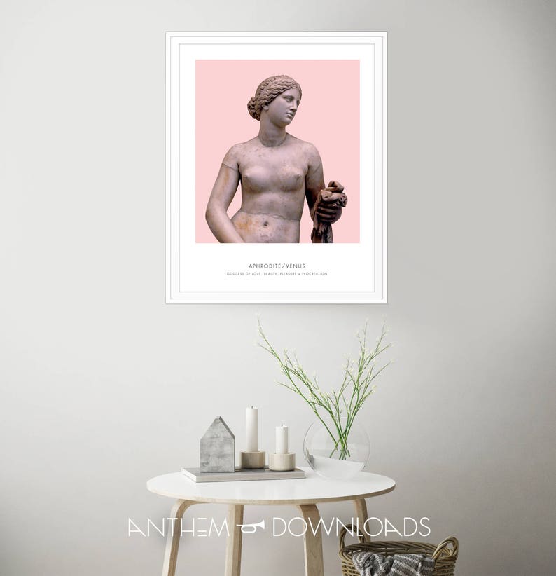 Aphrodite Art Print - Greek Mythology Wall Art - Aphrodite Statue Bust Print - Modern Home Decor - Classroom Poster - Printable! image 3