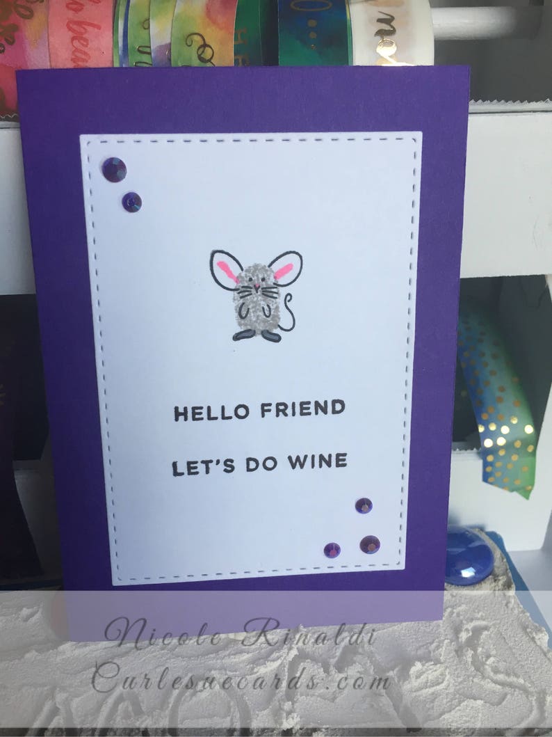 Set of 4 Sassy Note Cards with Animals