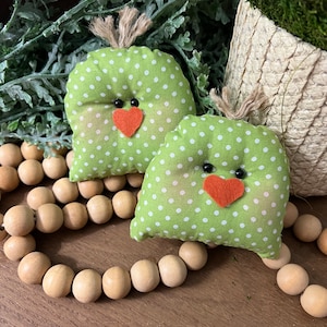Set of 2 Handcrafted fabric chicks