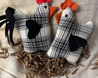 Handmade Rooster & Chicken