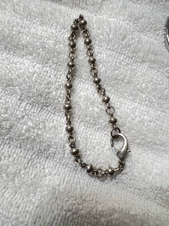 Sterling silver ball link bracelet - image 1