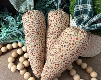 Handmade fabric carrots