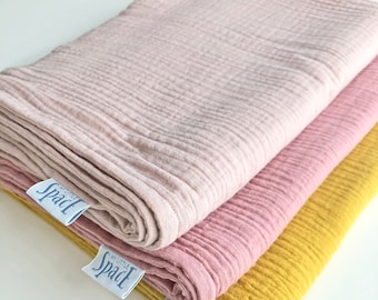 Bio Musselin Swaddle Decke, Puderrosa Musselin Musselin, Blush Baumwolle Überwurf