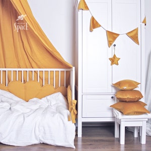 Mustard Canopy With Mat Cozy Nursery Baldachin Princess Playhouse Tent Baby Crib Canopy Mustard Yellow Nursery Decor Etsy