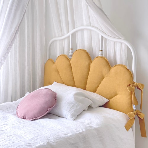 Natural Linen Headboard Cushion / Headboard Pillow Etsy