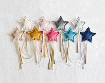 Velvet Magic Star Wand - Little Fairy Princess Dress Up Prop, Kids Party Decor