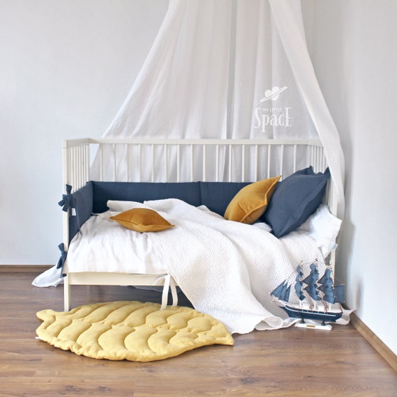 linen cot bumper