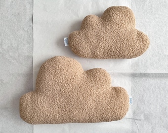Camel Brown Boucle Cloud Pillow, Cloud Cushion