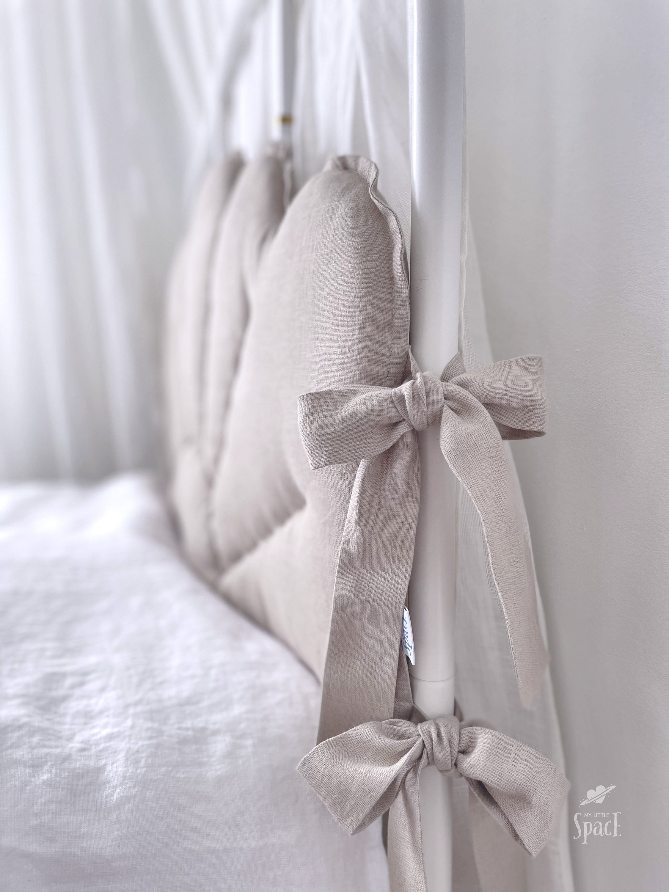 Natural Linen Headboard Cushion / Headboard Pillow / Padded Etsy