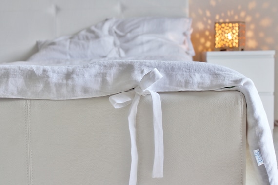 Stonewashed Linen Duvet Cover With Ties Kids Linen Bedding Etsy