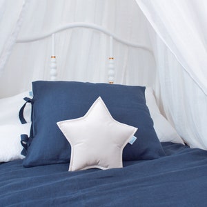 Cream Velvet Star Pillow, Ivory Star Shaped Decorative Cushion, Gender Neutral Baby Gift, Celestial Kids Room Playroom Nursery Decor