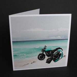 greeting card, motorcycle