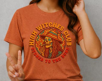 Vintage Witch Halloween T-Shirt | Funny Stoner Graphic Tee