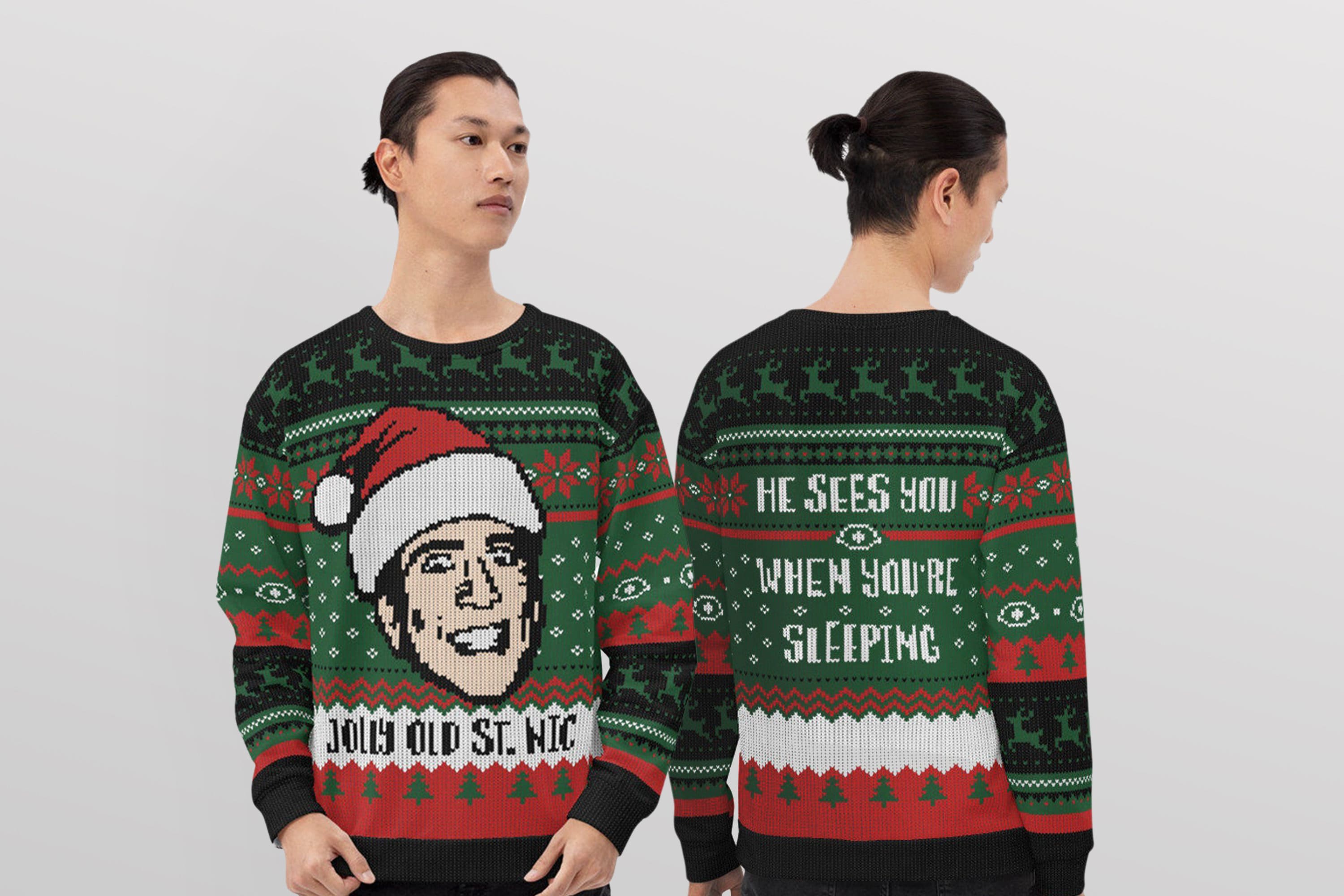 Nicholas cage christmas jumper best sale