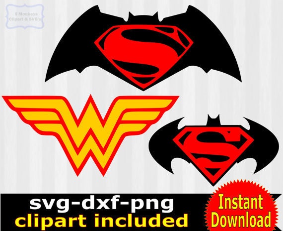 Batman Vs Superman Svg Cut File Batman Vs Superman Clipart Etsy