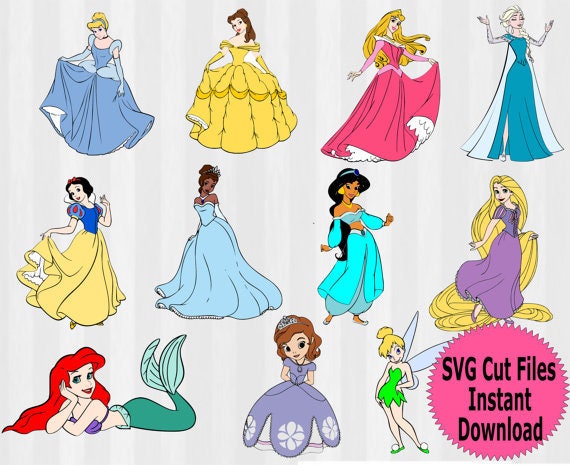 Download Disney Princess SVG Bundle Disney svg files princess svg ...