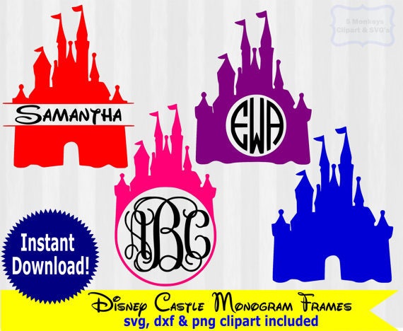 Download Free Disney Castle Svg Princess Svg Princess Castle Svg Monogram Etsy SVG Cut Files
