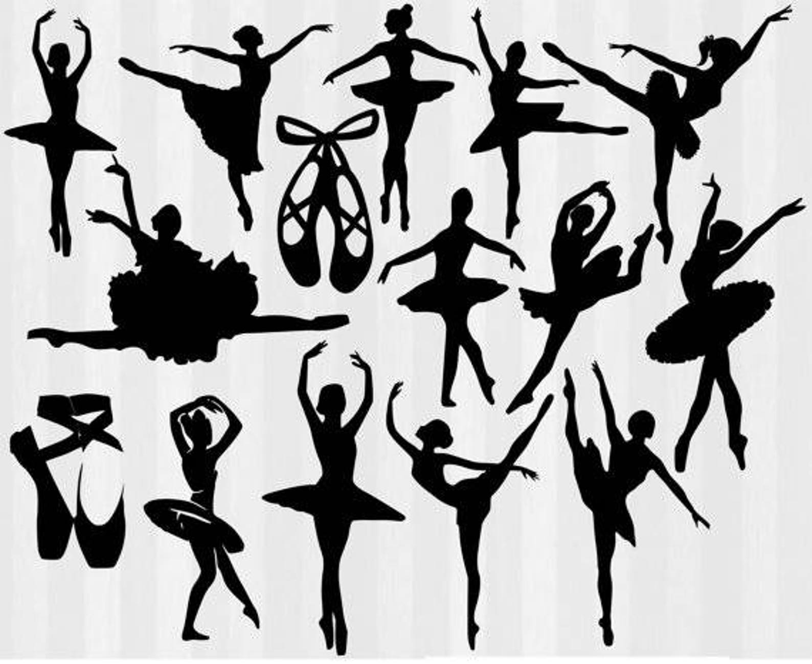 ballet svg file cutting template-clip art for commercial and personal use-svg file for cricut,scal,cameo, ballet shoes,vector, b