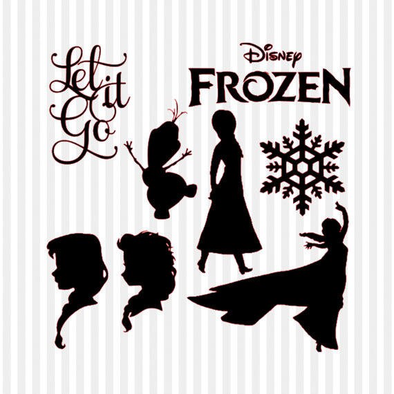 Frozen SVG Frozen Clipart frozen silhouette disney svg svg | Etsy