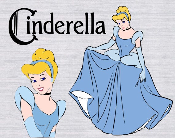Cinderella SVG Cinderella clipart Cinderella cutting file | Etsy