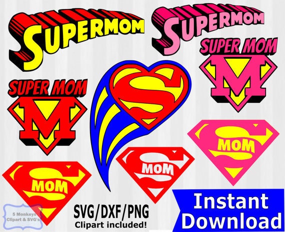 Download Supermom SVG bundle Supermom clip art Mother's day svg | Etsy